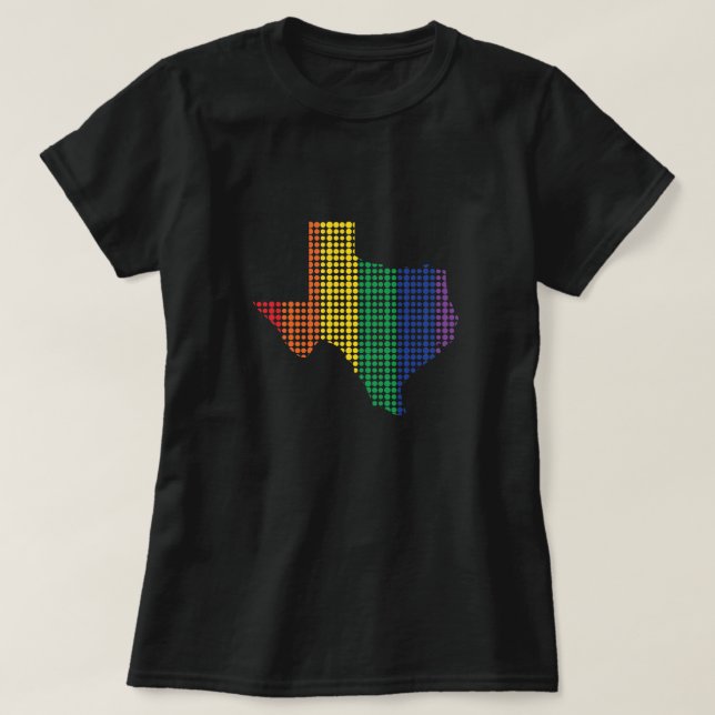 Camiseta Estado del arco iris de Tejas (Diseño del anverso)