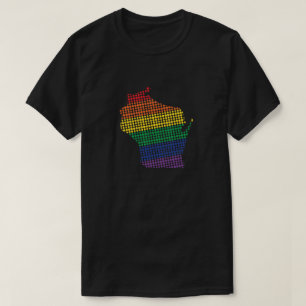 Camiseta Estado del arco iris de Wisconsin