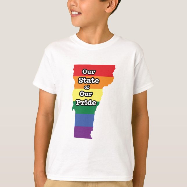 Camiseta Estado del Orgullo Gay| Vermont (Anverso)