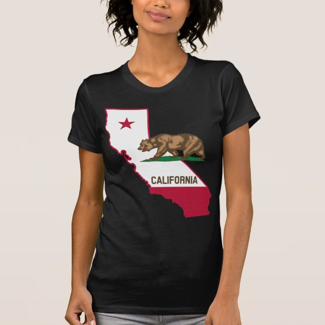 Camiseta Estado del oso y de la bandera de California (Anverso)