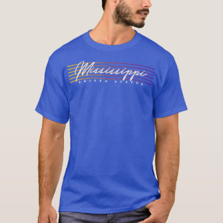 Camiseta Estado estilo retro de Misisipi