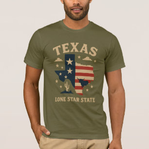 Camiseta Estado Estrella solitaria de Texas - Símbolo de fu