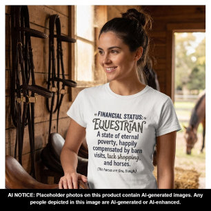 Camiseta Estado financiero Jinete divertido humor ecuestre