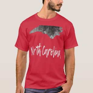 Camiseta Estado gráfico de cosecha de vintage del mapa NC d