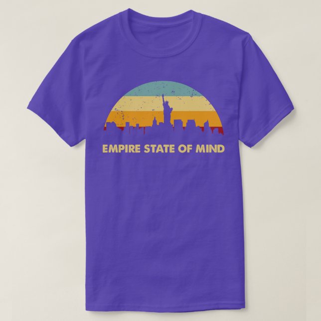Camiseta Estado Imperio Retro De La Mente Nueva York (Diseño del anverso)