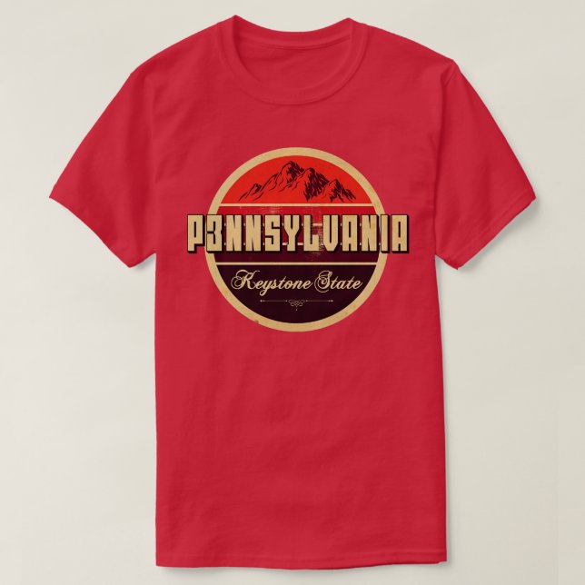 Camiseta Estado Keystone de Pennsylvania (Diseño del anverso)