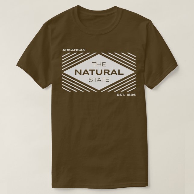 Camiseta Estado natural de Arkansas 1836 TShirt (Diseño del anverso)