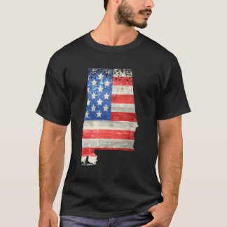 Camiseta Estado Patriótico De Alabama Bandera Estadounidens