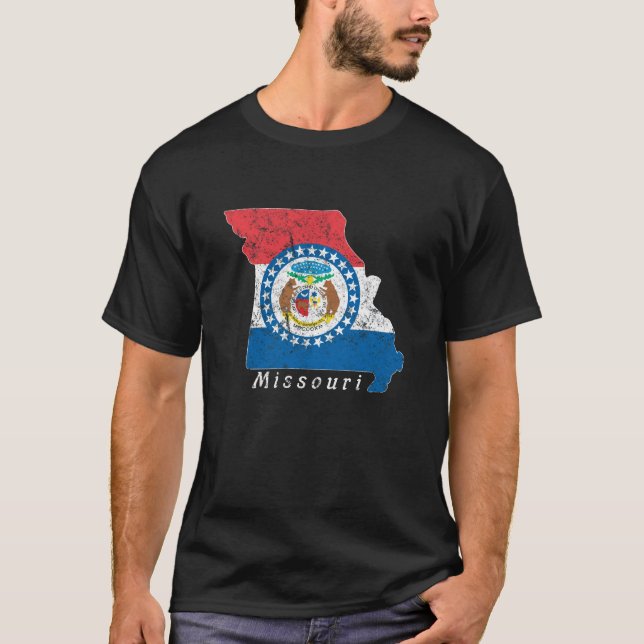Camiseta Estado patriótico de la bandera del estado de (Anverso)