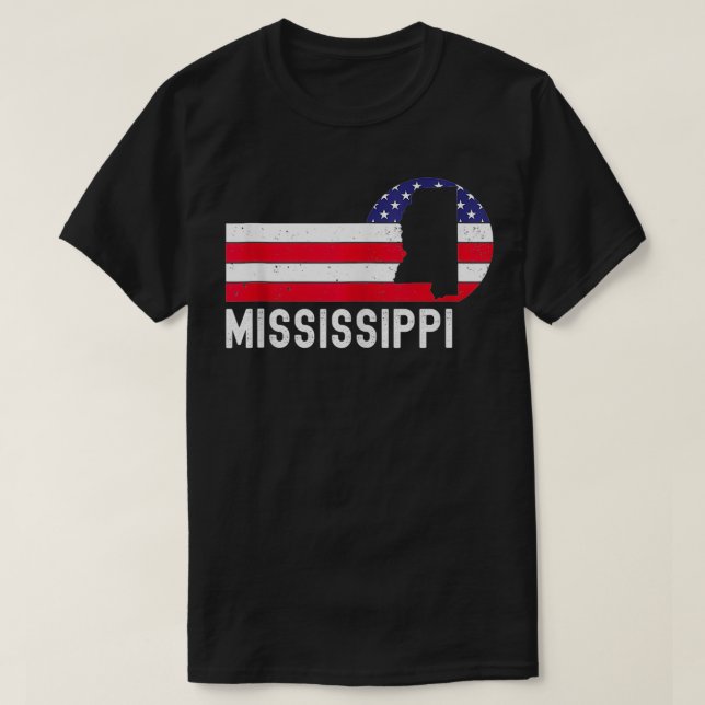 Camiseta Estado patriótico de Misisipi, 4 de julio (Diseño del anverso)