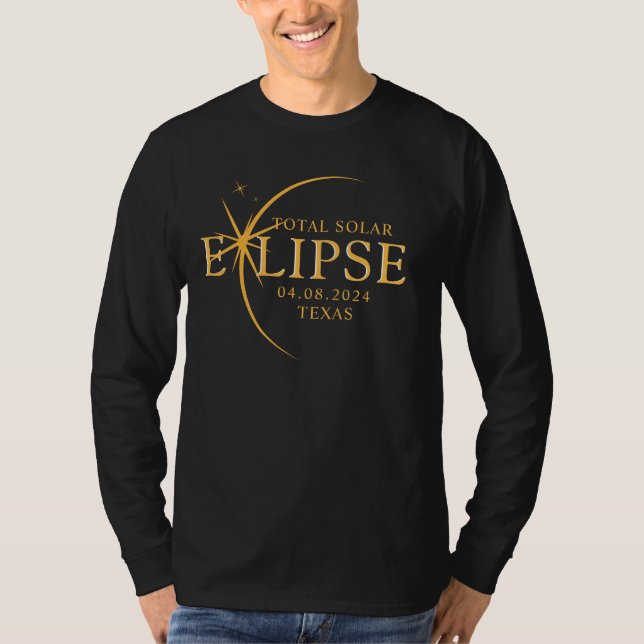 Camiseta Estado Personalizado moderno 2024 Eclipse solar to (Anverso)