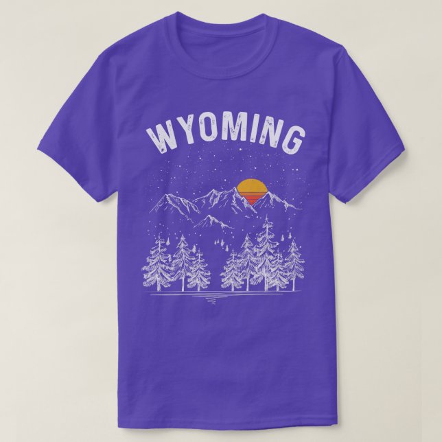 Camiseta Estado retro Wyoming vintage (Diseño del anverso)