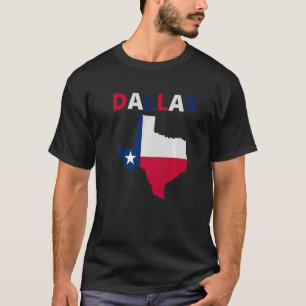 Camiseta Estado rojo y azul de Dallas Texas
