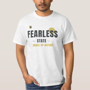Camiseta ESTADO SIN MIEDO – Tipografía Geométrica Amante de