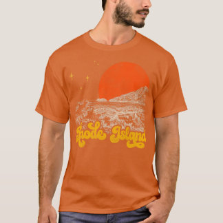 Camiseta Estado Vintage de Rhode Island en la angustia de m
