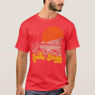 Camiseta Estado Vintage de Rhode Island en la angustia de m