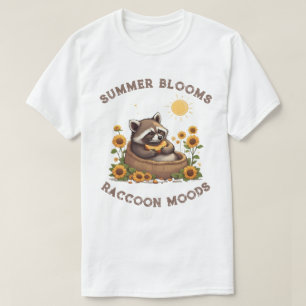 Camiseta Estados de ánimo de mapache de florecimiento de ve