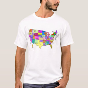 Camiseta Estados de EE.UU. etiquetados con mayúsculas