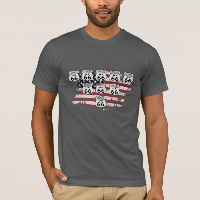 Camiseta Estados de la ruta 66 (Anverso)