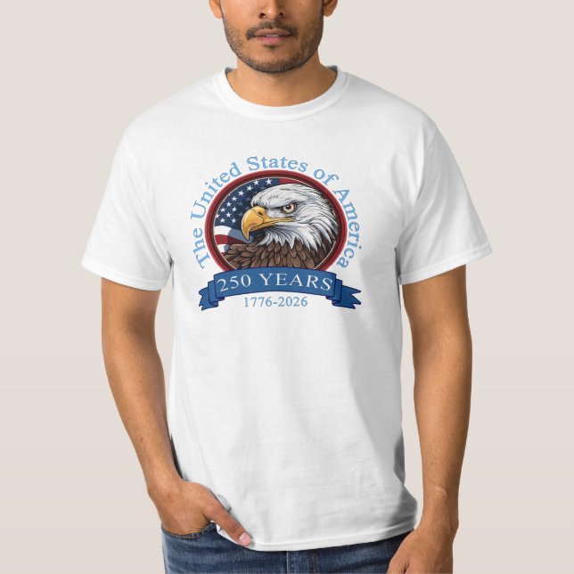 Camiseta Estados Unidos, 250° Aniversario (Anverso)