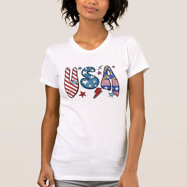 Camiseta Estados Unidos, 4 de julio, Día de la Independenci (Anverso)