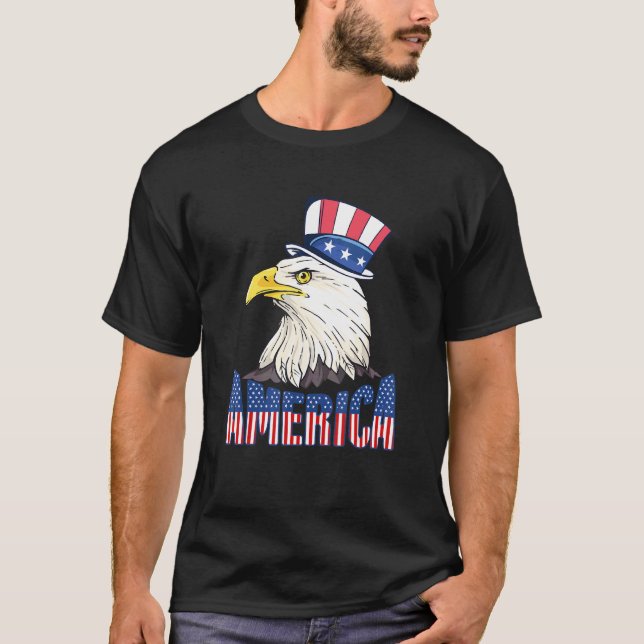 Camiseta Estados Unidos 4 De Julio Sam Eagle Liberty Americ (Anverso)