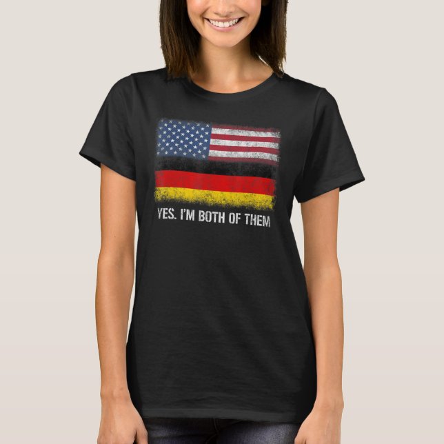 Camiseta Estados Unidos Alemania Bandera Alemana Estadounid (Anverso)
