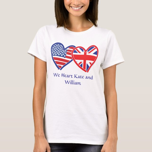 Camiseta Estados Unidos ama a Kate y William (Anverso)