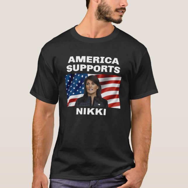 Camiseta Estados Unidos apoya a Nikki Haley (Anverso)