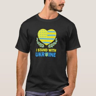Camiseta Estados Unidos apoya Ucrania Ucrania Ucrania Bande