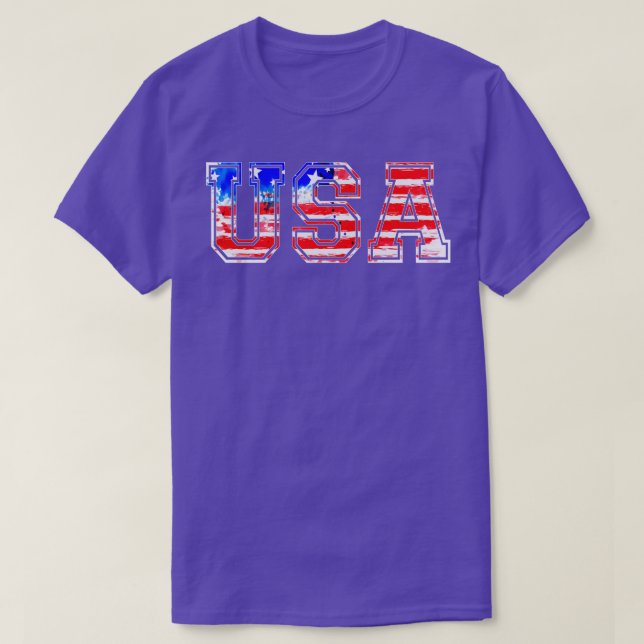 Camiseta Estados Unidos Bandera 4 De Julio De América (Diseño del anverso)