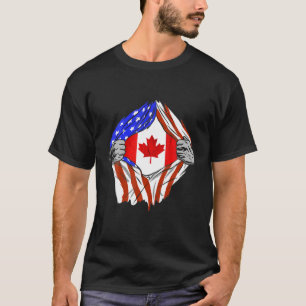 Camiseta Estados Unidos Bandera Canadiense Chest Canadiense