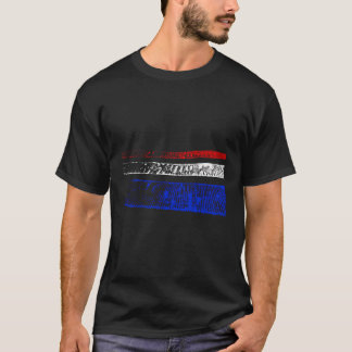 Camiseta Estados Unidos Bandera Colores Bandas Descoloridas