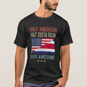 Camiseta Estados Unidos Bandera de Costa Rica mitad estadou