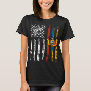 Camiseta Estados Unidos Bandera de Ecuador Pueblo Ecuatoria