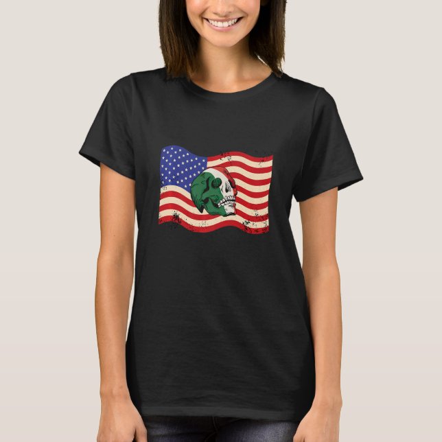 Camiseta Estados Unidos Bandera de Italia América Herencia  (Anverso)