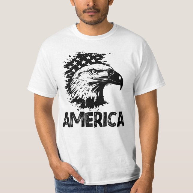 Camiseta Estados Unidos, Bandera del Águila Hombres de Esta (Anverso)