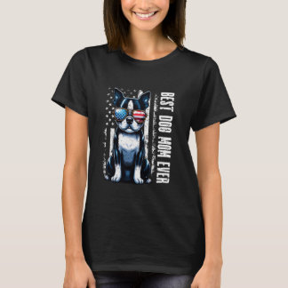Camiseta Estados Unidos Bandera Mejor Madre Perro Mamá Terr