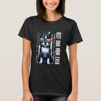 Camiseta Estados Unidos Bandera Mejor Madre Perro Mamá Terr