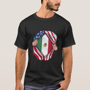 Camiseta Estados Unidos Bandera Mexicana Raíces Orgullo Mex