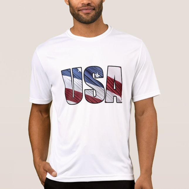 Camiseta Estados Unidos: Bandera Patriótica Americana Roja  (Anverso)
