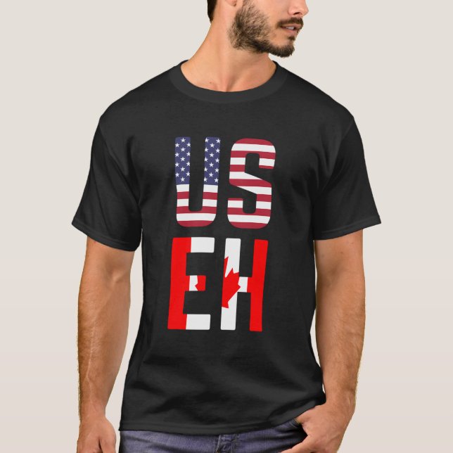Camiseta Estados Unidos Canadá Bandera Americana Canadá (Anverso)