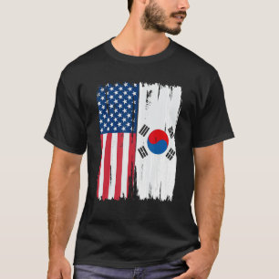 Camiseta Estados Unidos Corea del Sur: Bandera semiamerican