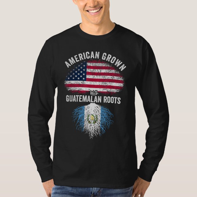 Camiseta Estados Unidos crece con raíces guatemaltecas (Anverso)