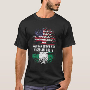 Camiseta Estados Unidos crece con raíces nigerianas bandera