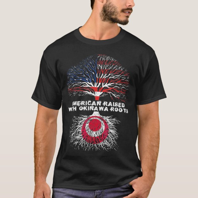 Camiseta Estados Unidos criado con raíces en Okinawa Japón (Anverso)