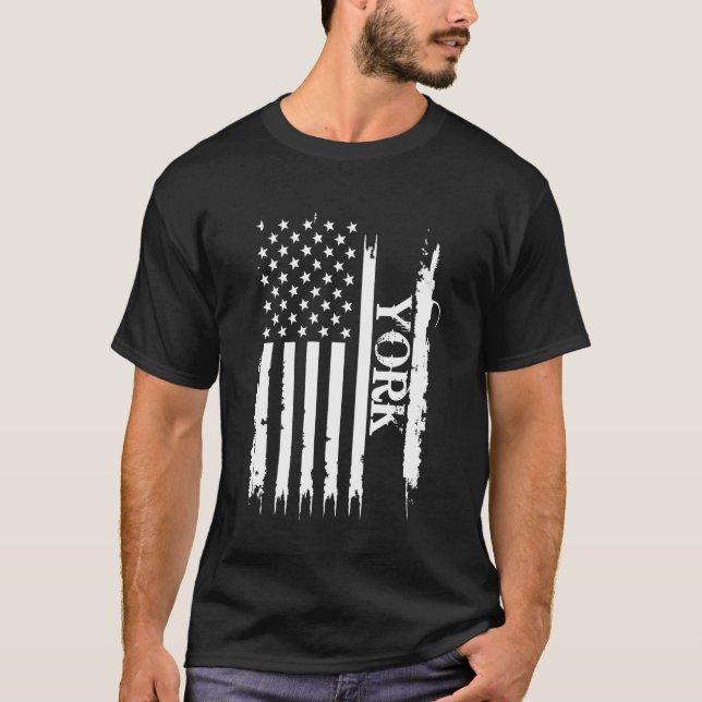 Camiseta Estados Unidos de América con bandera estadouniden (Anverso)