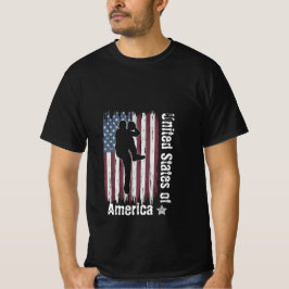Camiseta Estados Unidos de América para él negro