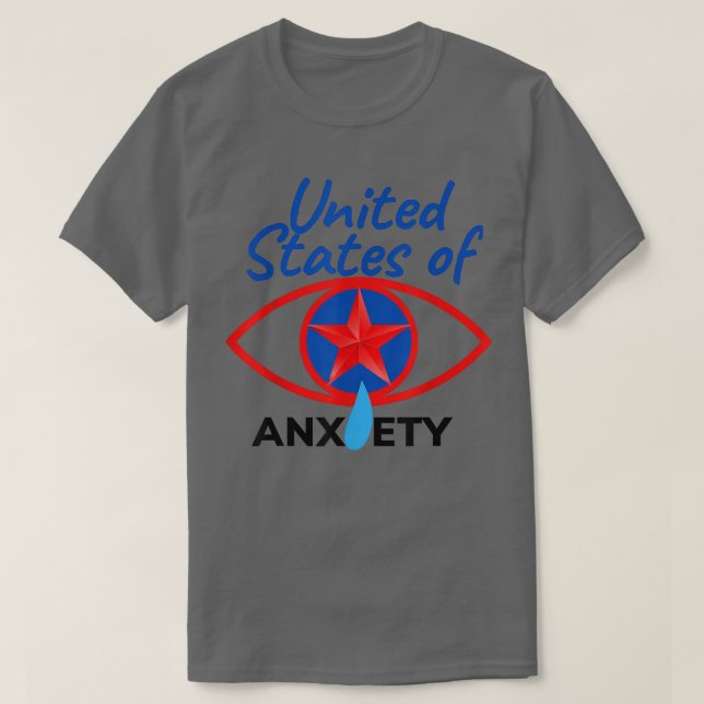 Camiseta Estados Unidos De Ansiedad EE. UU. Conciencia De S (Diseño del anverso)