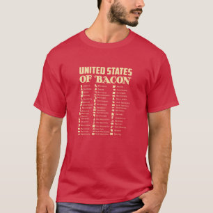 Camiseta Estados Unidos de Bacon - Tee gracioso